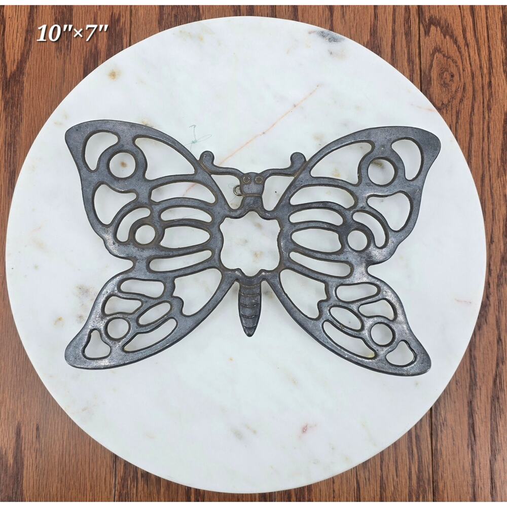 Vintage Leonard Silver Plated Butterfly Trivet‎